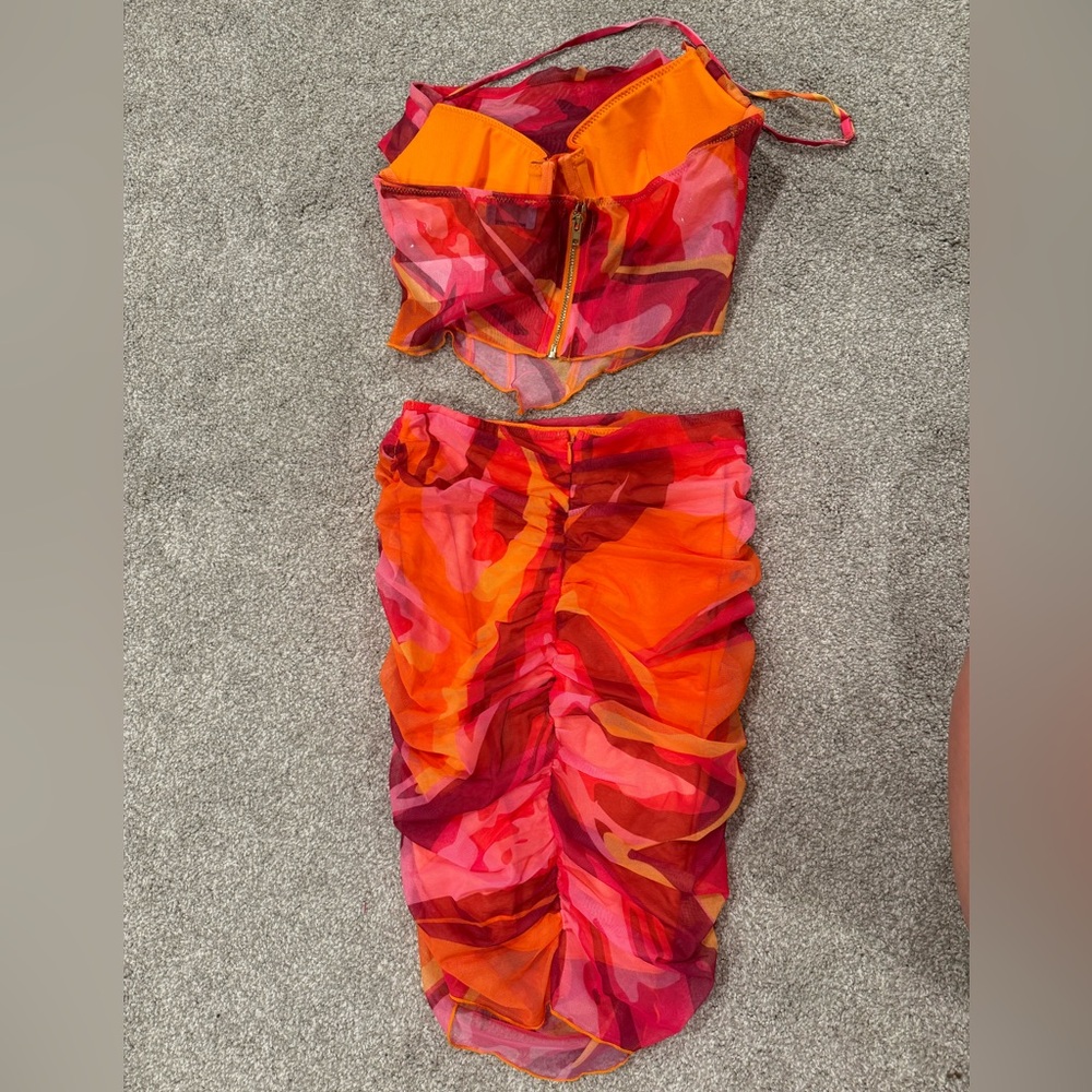 Oh Polly Ruffle Hem Mesh Set - Picture 4 of 6